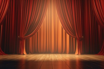 Poster - stage curtain. generated by Ai.