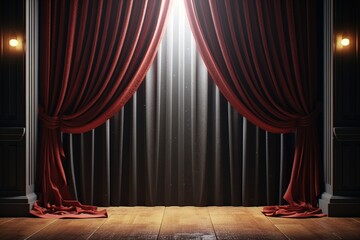 Poster - stage curtain. generated by Ai.