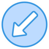 Fototapeta Sypialnia - Keep left icon in blue line style, use for website mobile app presentation