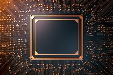 Poster - Micro chip. Generate Ai