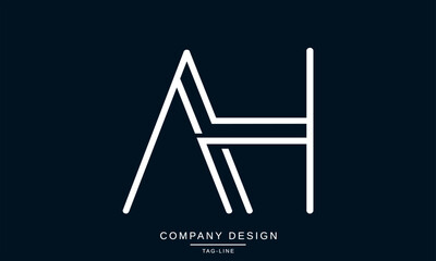 AH, HA, Abstract Letters Logo Monogram