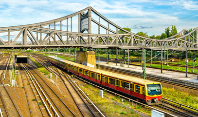 Wall Mural - S-Bahn train at Gesundbrunnen station in Berlin, Germany