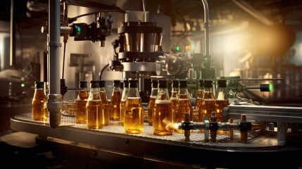 In the depths of a beer factory Created With Generative AI Technology