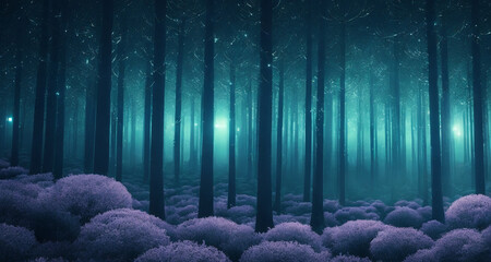 blue light forest