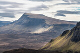 Fototapeta Tęcza - Beautiful panorama view of Quiraing, Scotland, Isle of Skye