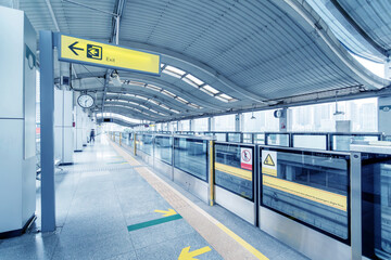 Underground corridor of subway station