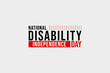 © Abay - national disability independence day Holiday concept. Template for background, banner, card, poster, t-shirt with text inscription