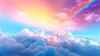 神秘的な雲と虹　Generative AI