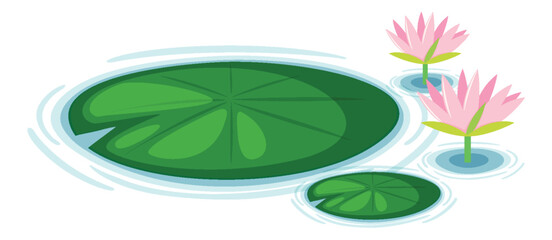 Wall Mural - Water Lily Pads Vector