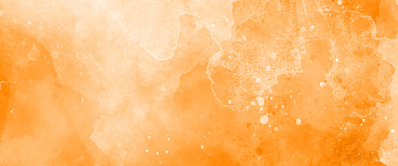 Abstract watercolor paint orange color watercolor texture background.