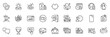 © blankstock - Icons pack as Copyright, Video conference and Thiamine vitamin line icons for app include Speech bubble, Clean bubbles, Bid offer outline thin icon web set. Working hours, Leadership. Vector