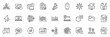 © blankstock - Icons pack as Computer fingerprint, Fake news and Accounting line icons for app include Sunny weather, Calendar, Recovery cloud outline thin icon web set. 3d chart, Fair trade. Vector