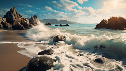 Poster - beach and sea