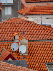 Canvas Print - Dächer der Altstadt der Stadt Rab in Kroatien