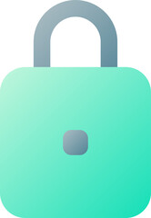 Poster - Padlock pixel perfect flat gradient two-color ui icon. Cyber security service. Closed access to data. Simple filled pictogram. GUI, UX design for mobile application. Vector isolated RGB illustration