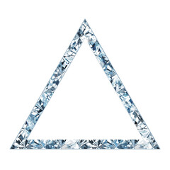 Poster - shining diamond triangle frame. it is a part of a set which also includes uppercase and lowercase le