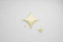Golden Star On White, Icon, Light Multicolor, Rainbow Vector Cover With Small And Big Stars.