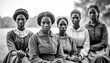 © annebel146 - African American slaves family or group of black slaves. representing five generations all born on the plantation history concept of slavery