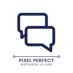 Aufkleber - messenger pixel perfect linear ui icon. share information. send file. chat bubbles. social media. gu