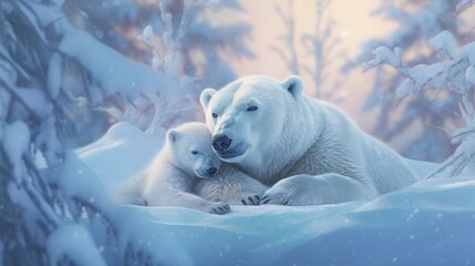 Poster - polar bear cub