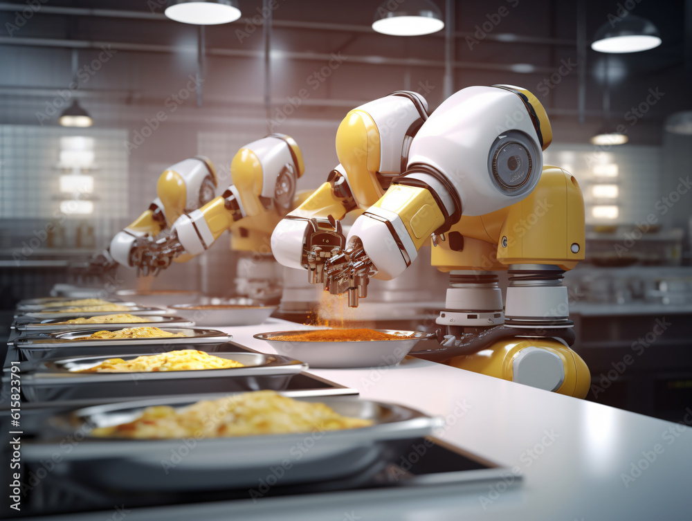arm industrial robot automation in food industry generative ai Stock ...