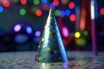 Poster - party hat. Generated by AI.