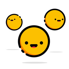 happy smiley face filled outline icon vector icon flat design illustration isolated 