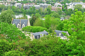 Wall Mural - Le Pecq; France - may 6 2023 : picturesque city centre