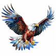 Patriotic American Eagle Illustration Vibrant Flag Mascot Design