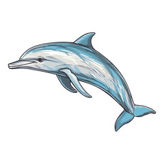 Wall Mural - A cute dolphin jumping