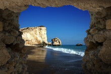 View At Aphrodite Rock And Beach, Cyprus