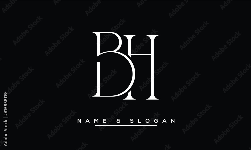 BH, HB, B, H Abstract Letters Logo Monogram Stock Vector | Adobe Stock