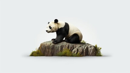 Poster - panda eating bamboo