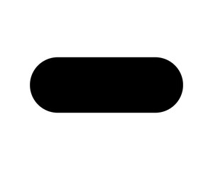 Poster - Vector black button. Line, oval, round button for app, website. Blank, empty button icon.