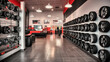 © Gasspoll - Modern tire store interior, Generative AI