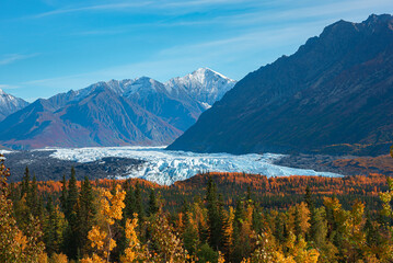 Wall Mural - Matanuska Glacier near Glenn Highway in Alaska.