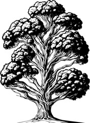 Wall Mural - hand drawn illustration of a tree