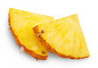 Pineapple isolated. Two slices of ripe pineapple on a transparent background.