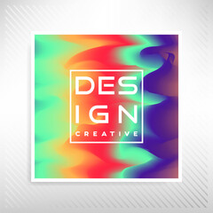 Wall Mural - trendy colorful poster with liquid ink texture. vector bright gr