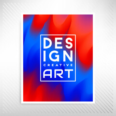 Wall Mural - trendy colorful poster with liquid ink texture. vector bright gr