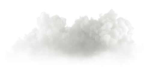 Poster - Ozone cumulus puffy clouds shapes on transparent backgrounds 3d render png