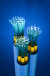 3d rendering of a fiber optic cable