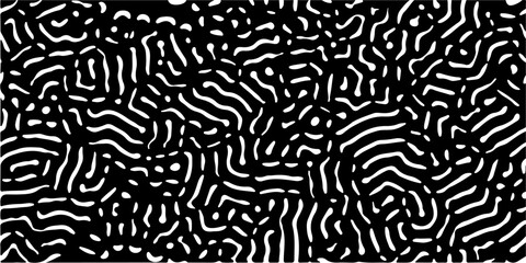 Fototapete - Abstract black and white pattern created using a computer generative algorithm called reaction-diffusion.