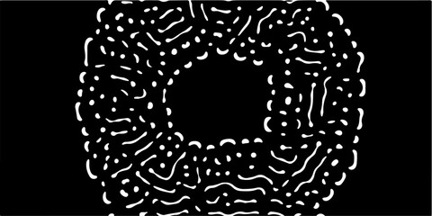 Fototapete - Abstract black and white pattern created using a computer generative algorithm called reaction-diffusion.