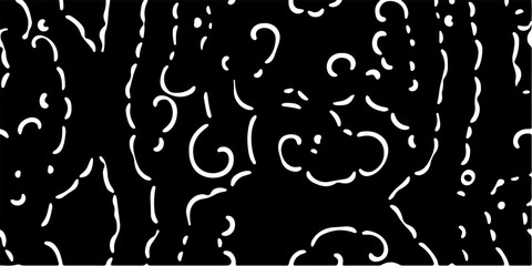 Fototapete - Abstract black and white pattern created using a computer generative algorithm called reaction-diffusion.