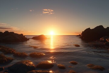 Poster - sunrise background. generated by Ai.