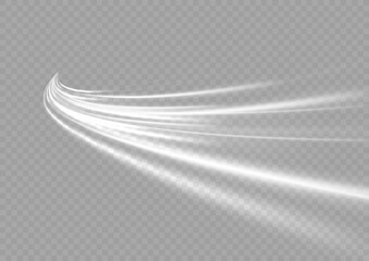 white shiny sparks of spiral wave. curved bright speed line swirls. shiny wavy path. magic golden sw