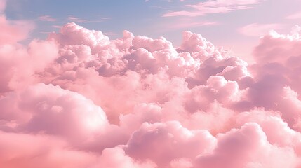 dreamy pink clouds background. generative ai