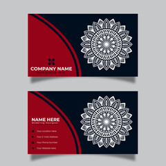 Minimalistic Black and red Business Card Design