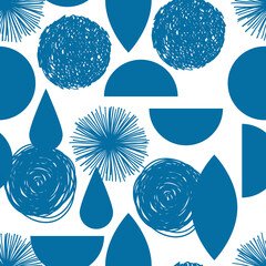 Sticker - Vector Abstract Seamless Pattern with Geometric Figures